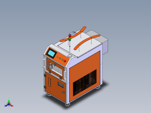 激光器水冷机箱正等轴测缩略图