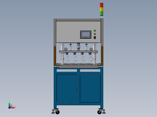 锥度弹簧弹簧定型机强压机（sw22可编辑+工程图）前视缩略图