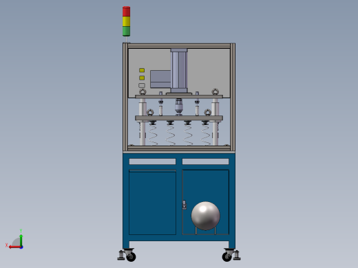 锥度弹簧弹簧定型机强压机（sw22可编辑+工程图）后视缩略图