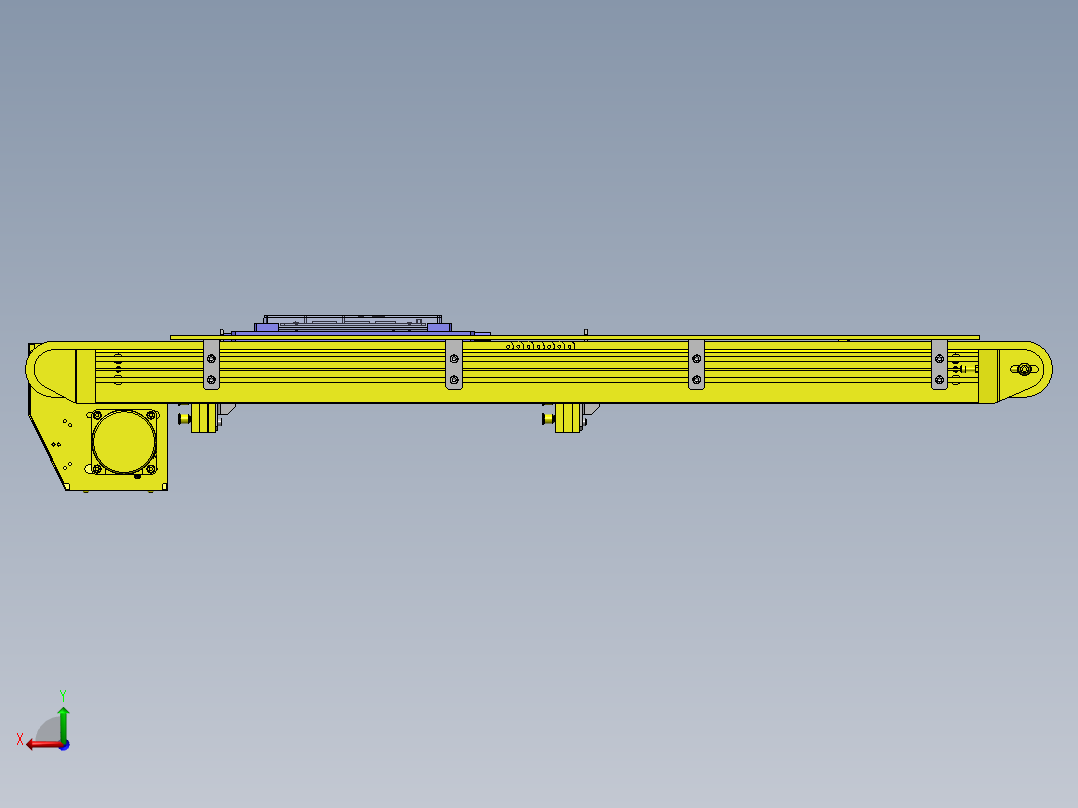 防止托盘传送反向移动机构后视图