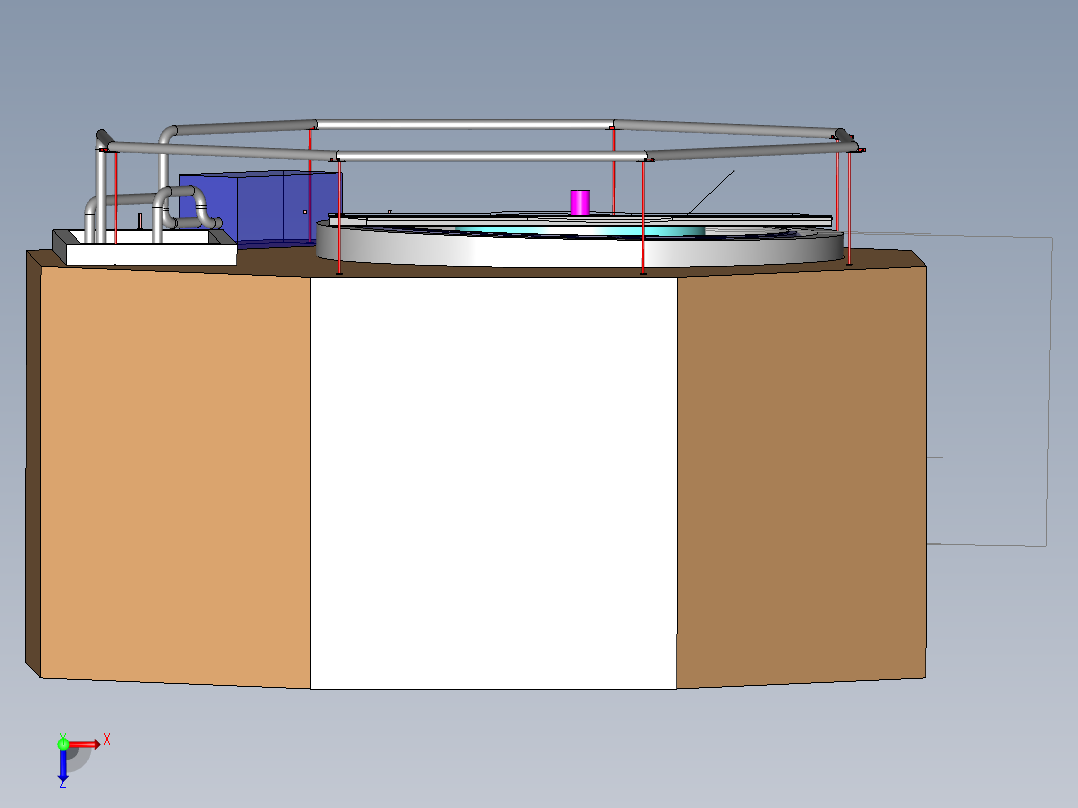 A2003945-饮用水工厂混凝反应器俯视图