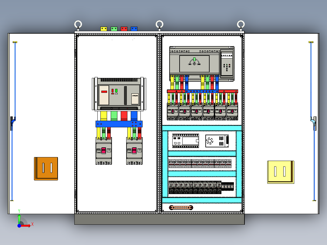 万能式断路器双电源plc控制柜前视图