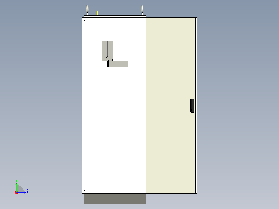 万能式断路器双电源plc控制柜左视图