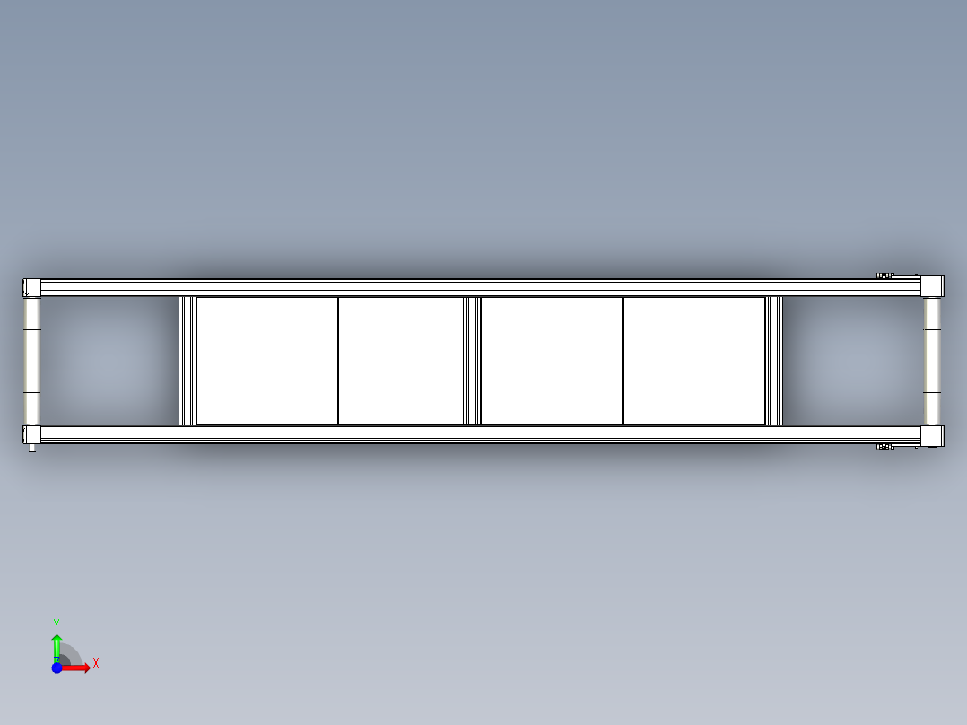 传输带框架前视图