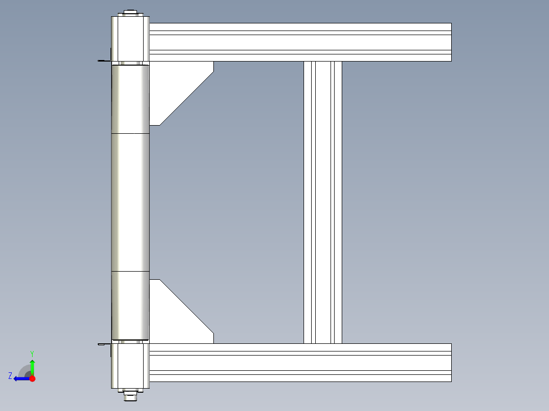 传输带框架右视图