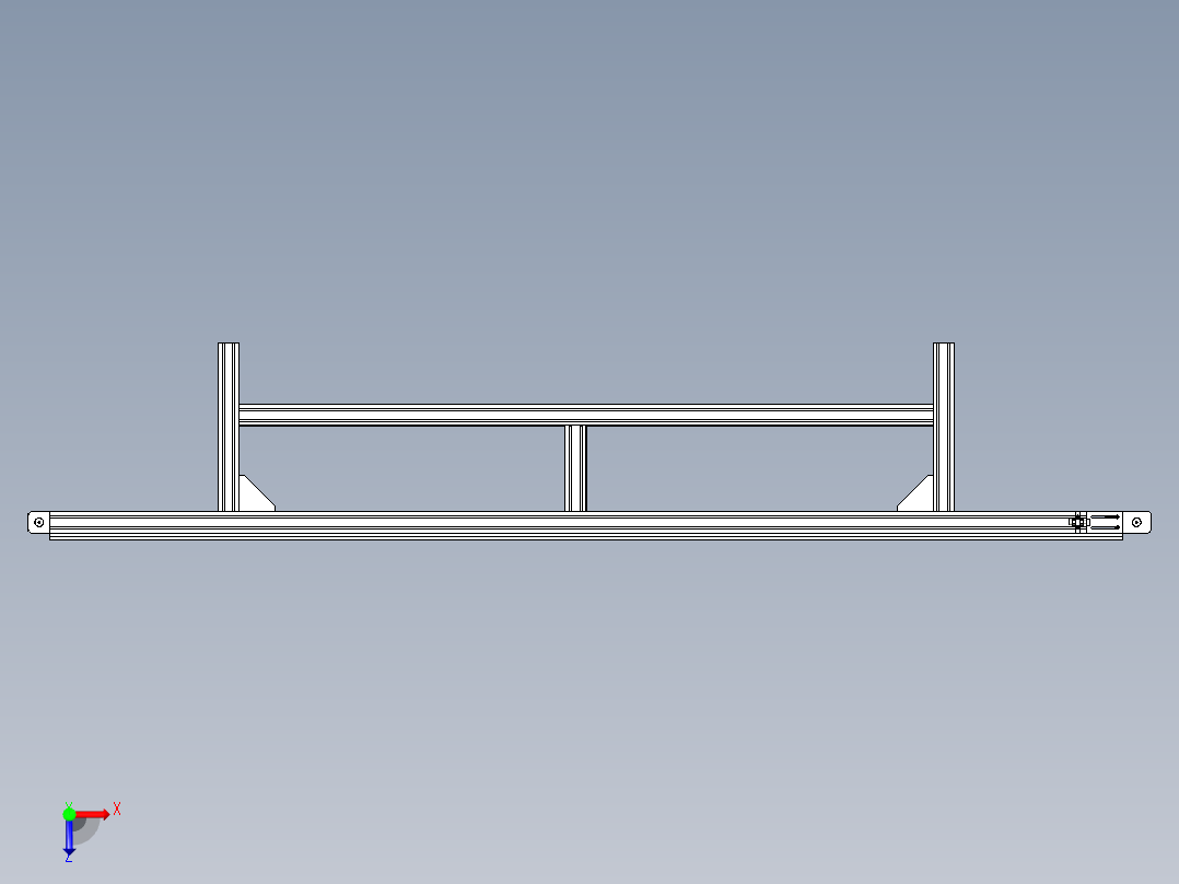 传输带框架俯视图