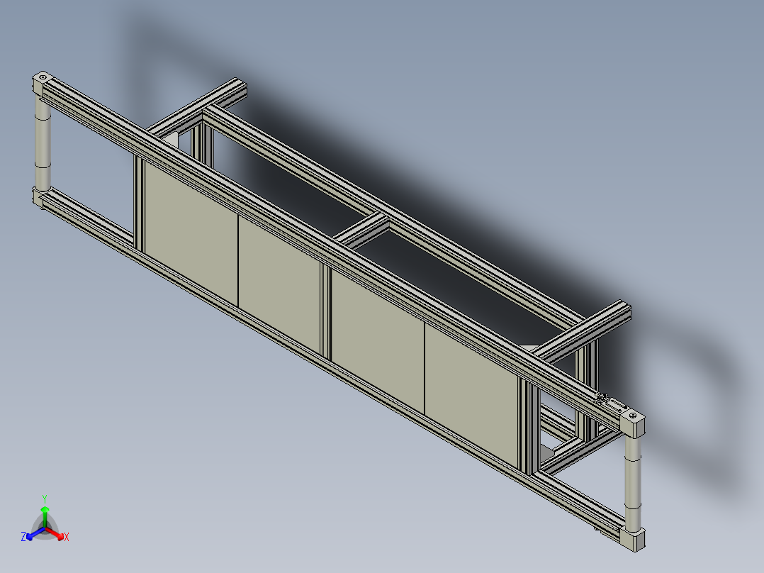 传输带框架正等轴测图