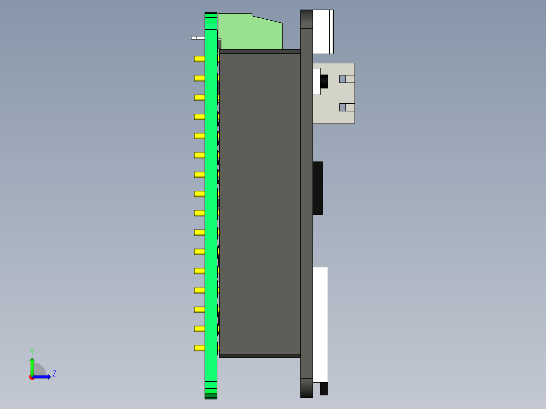 A0003544-MBUS从板翼用于 Feather 板左视图