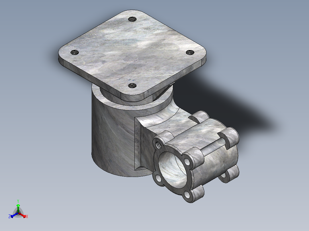 阀体正等轴测图