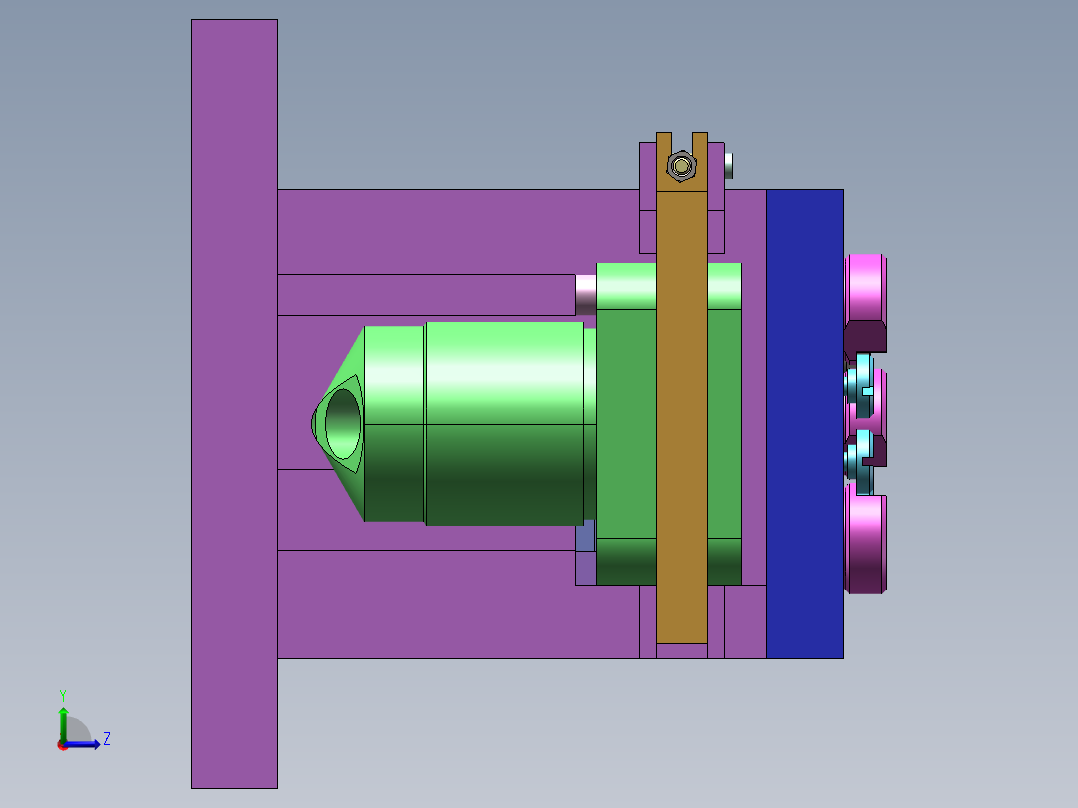 滤油器体工艺及钻3-φ9夹具设计【含三维solidworks】左视图
