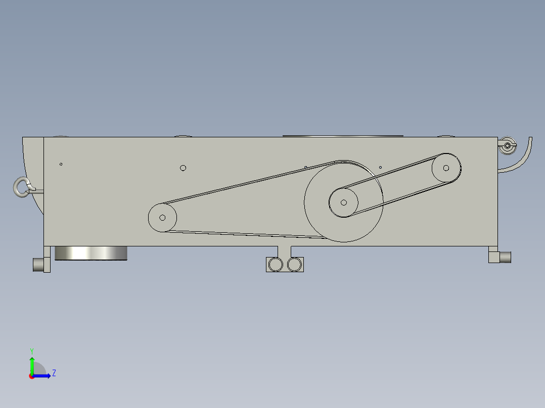 建筑物外墙玻璃清洗机左视图