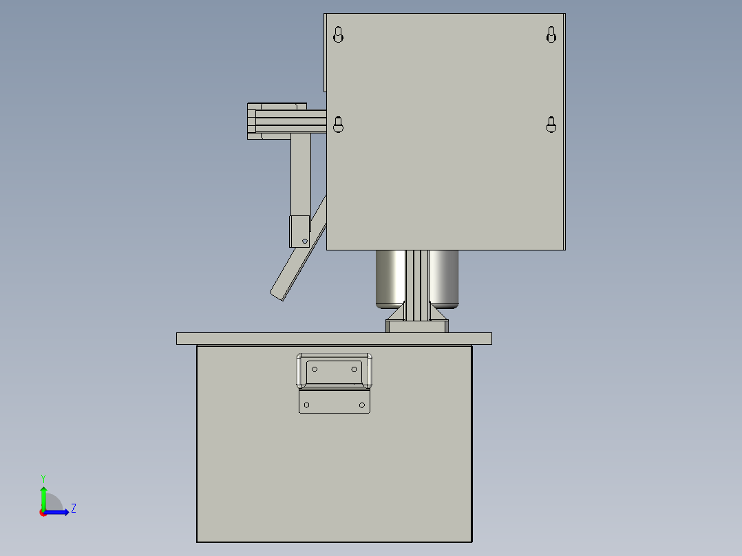 液体流量标准装置的称重设备左视图
