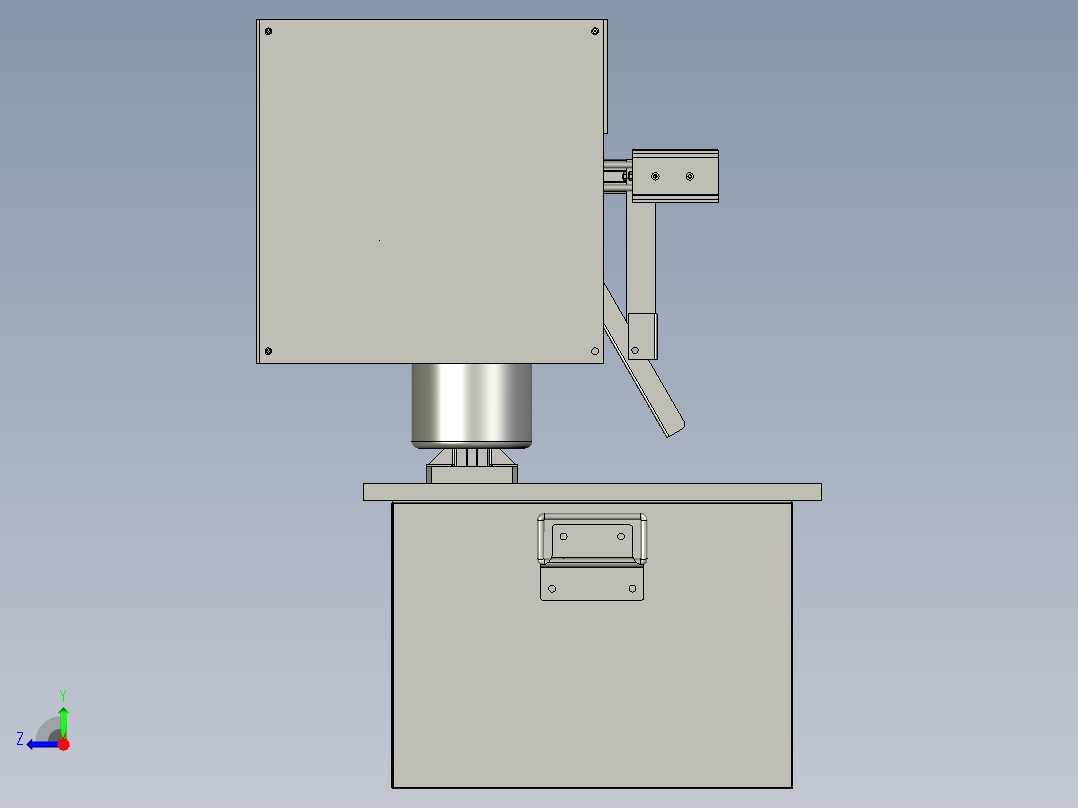 液体流量标准装置的称重设备右视图