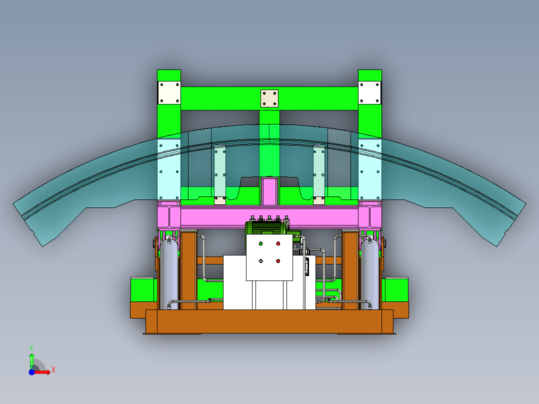 90度翻转台前视图