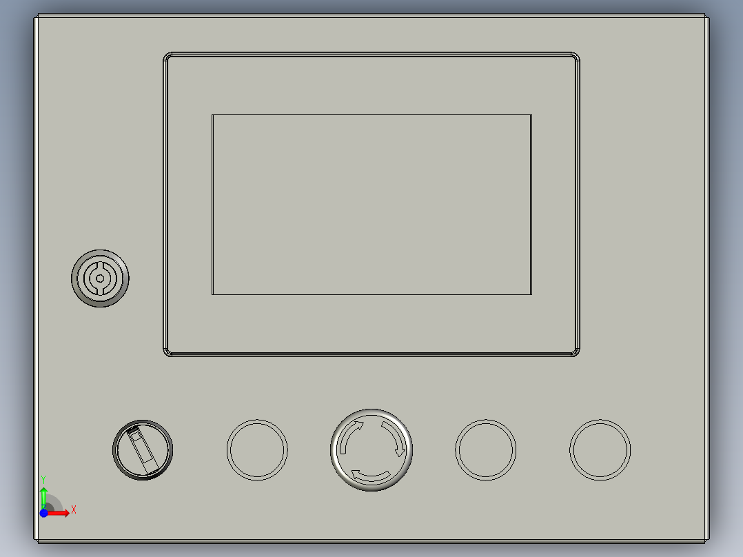 7寸触摸屏-带三色灯前视图