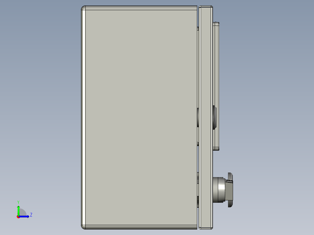 7寸触摸屏-带三色灯左视图