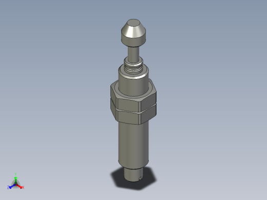 油压缓冲器亚德客ACA0806-1正等轴测缩略图