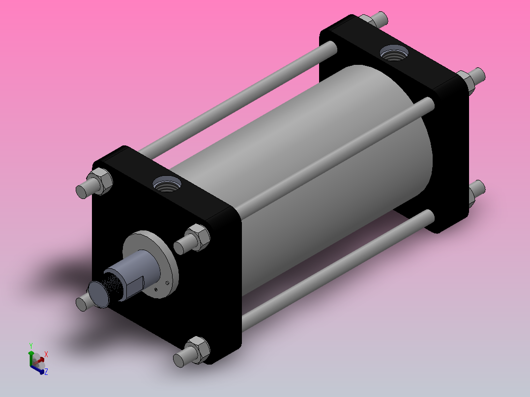 QGB系列标准气缸[QGA160X200]主视图