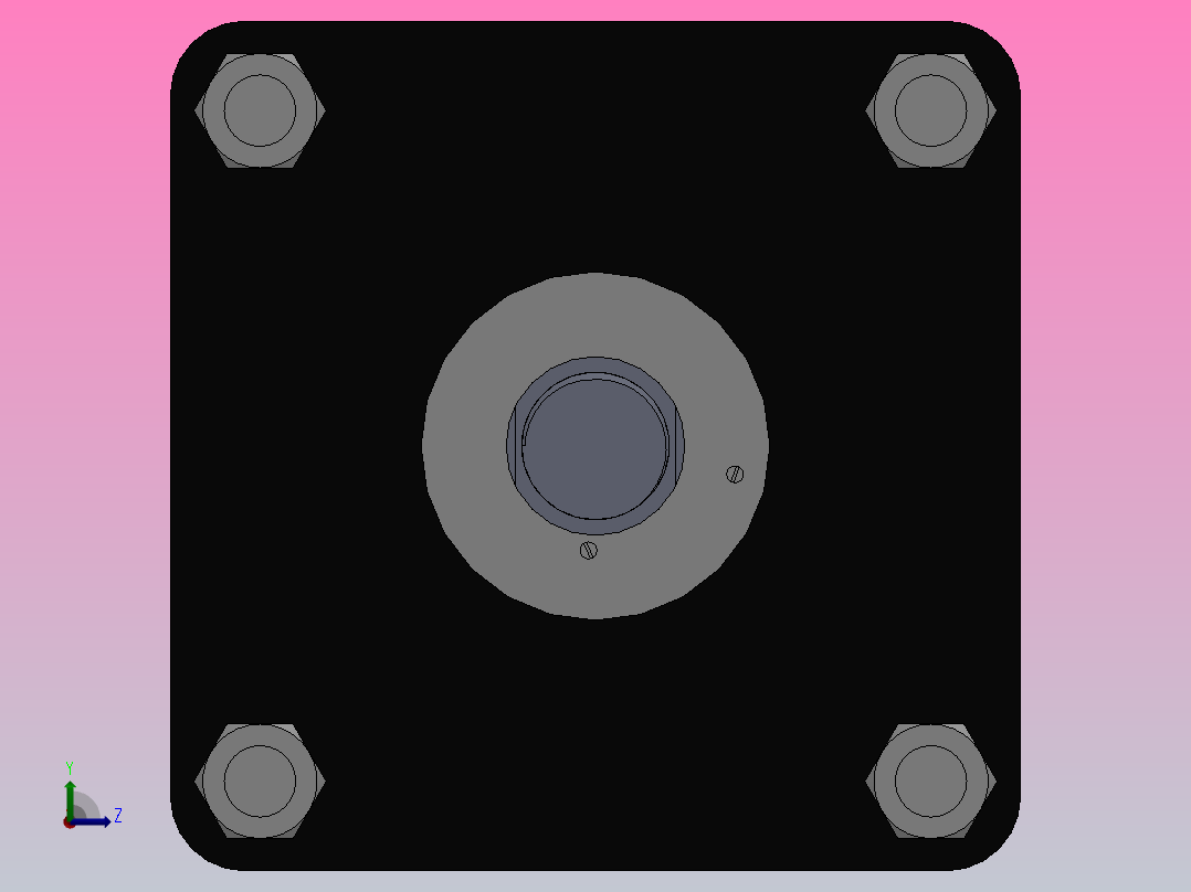 QGB系列标准气缸[QGA160X200]前视图