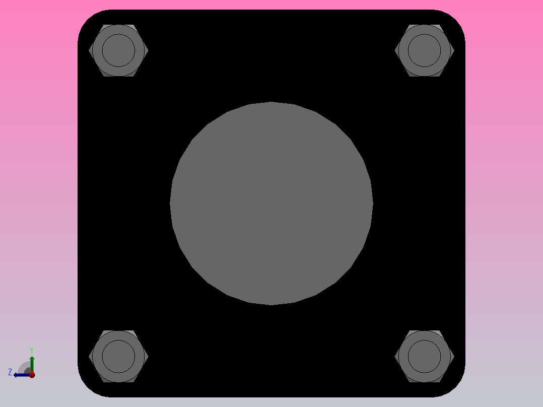 QGB系列标准气缸[QGA160X200]后视图