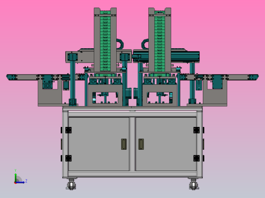 双工位料自动下料设备左视缩略图