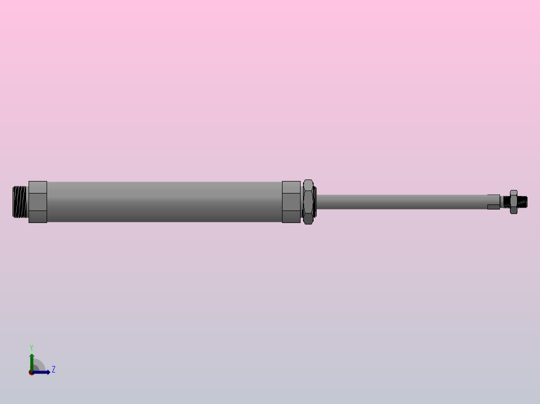 CM2标准迷你气缸系列[CDM2B32-160]左视图