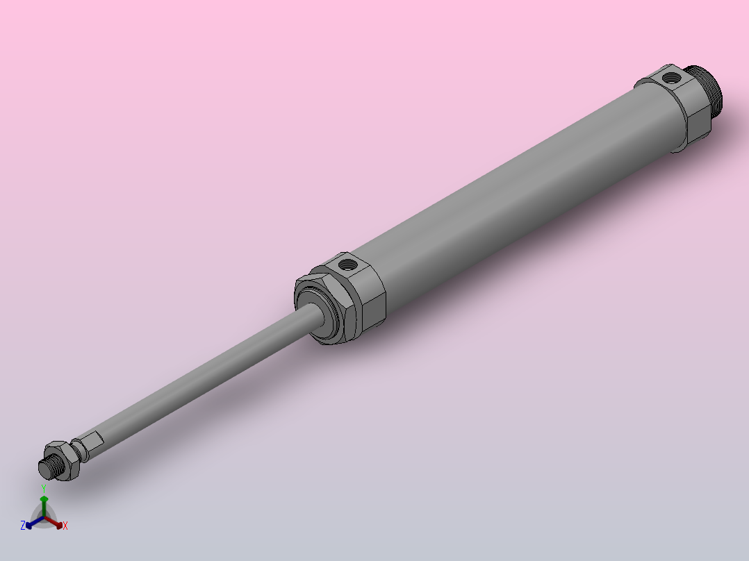 CM2标准迷你气缸系列[CDM2B32-160]正等轴测图