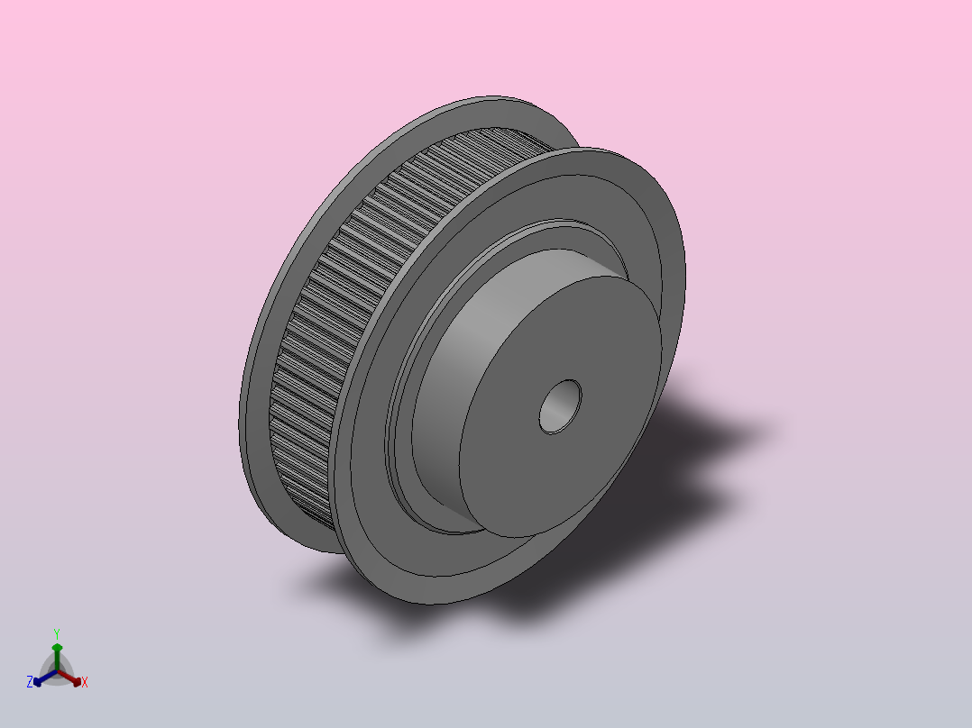 小凸缘型梯形齿同步带轮MXL型_SMXLDC-72-037-dc6-A主视图