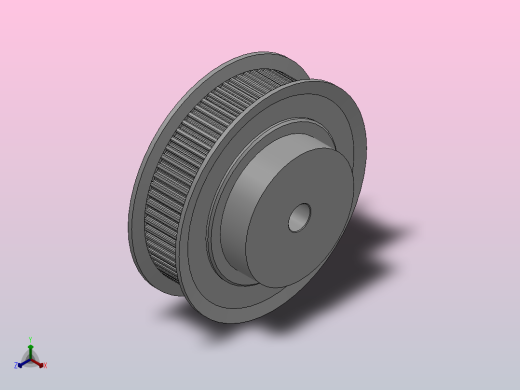 小凸缘型梯形齿同步带轮MXL型_SMXLDC-72-037-dc6-A正等轴测缩略图