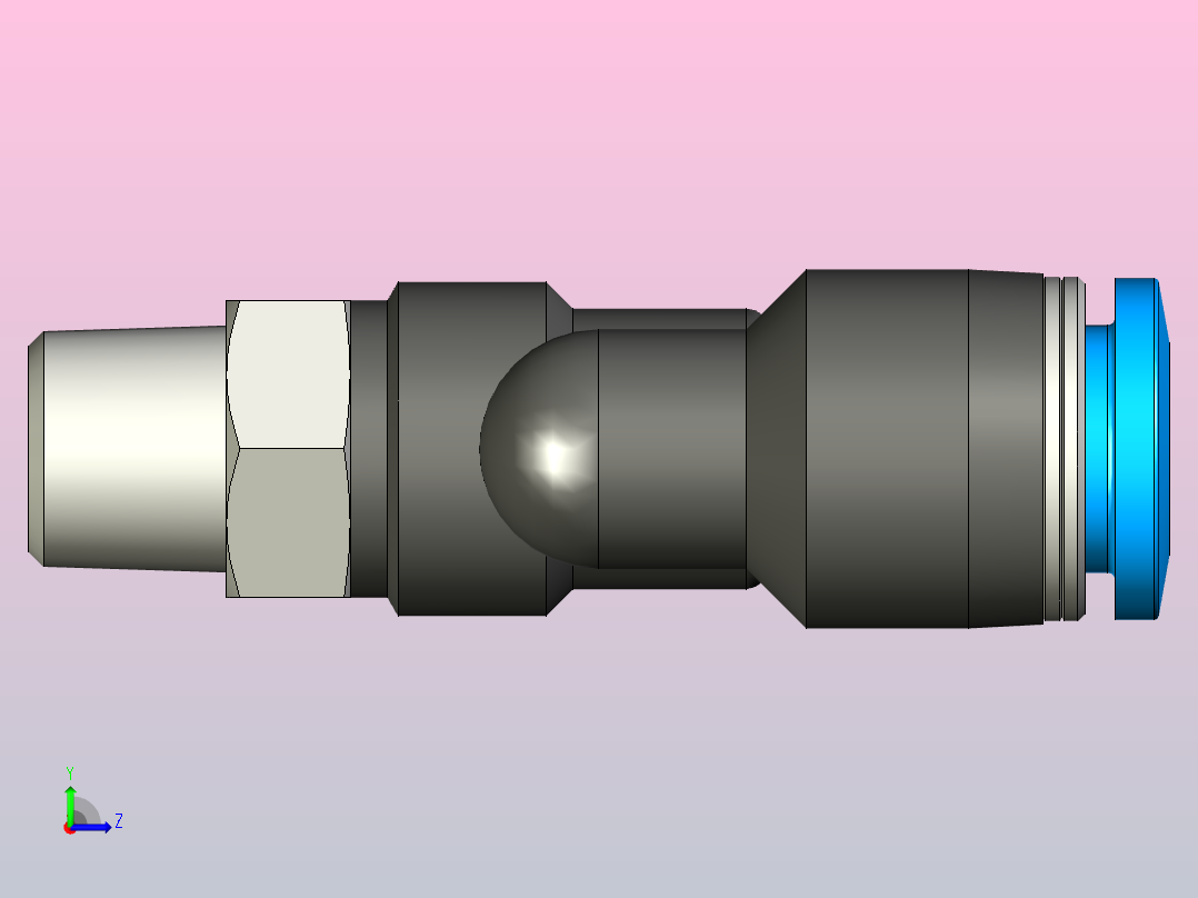 快插接头QSY-1_8-8左视图