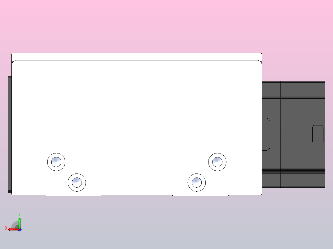 直线模组DMBF100-LBCR（电机左后折）[DMBF100-L45S500-DT400-A2U-LBCR]后视图