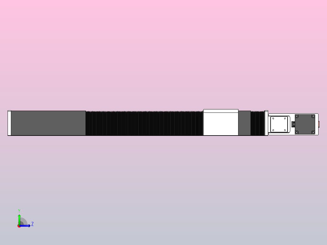 直线模组DMBF100-LBCR（电机左后折）[DMBF100-L45S500-DT400-A2U-LBCR]左视图