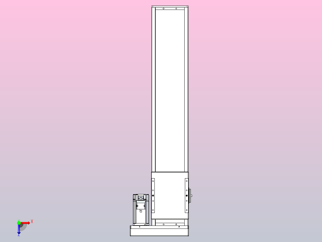 滚珠丝杠直线轴带导轨全封闭TPA-HCR-140D-2010C-L600-ML-C-P40-N3俯视图