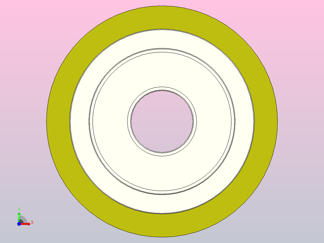 QAC22-30-L20聚氨酯滚轮（直柱 带轴承型 带衬层）前视图