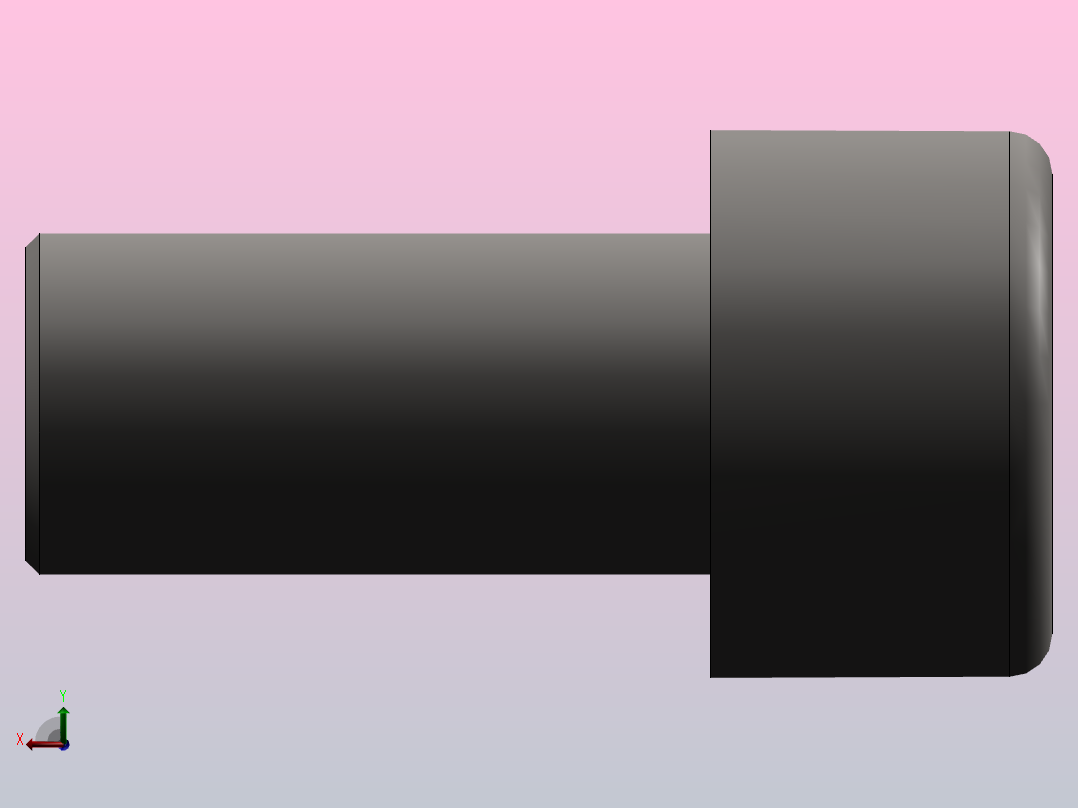 内六角圆柱头螺钉M10×20左视图