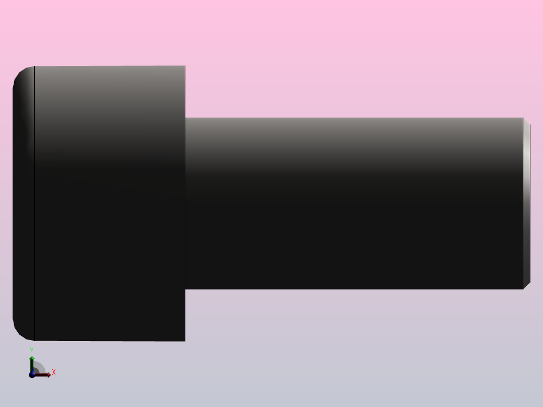 内六角圆柱头螺钉M10×20右视图