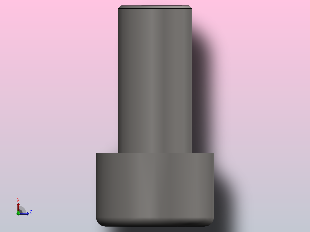 内六角圆柱头螺钉M10×20俯视图