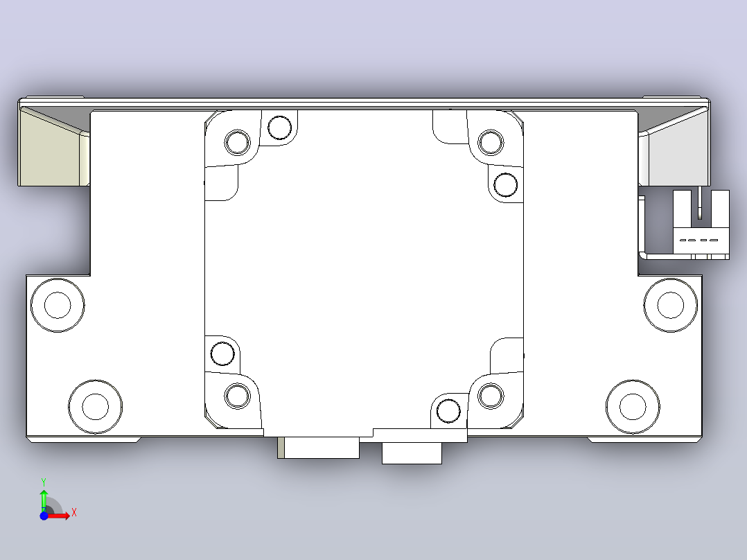 滚珠丝杠直线轴内置导轨TPA-GCR-170-2510C-L450-M-M75-N3前视图
