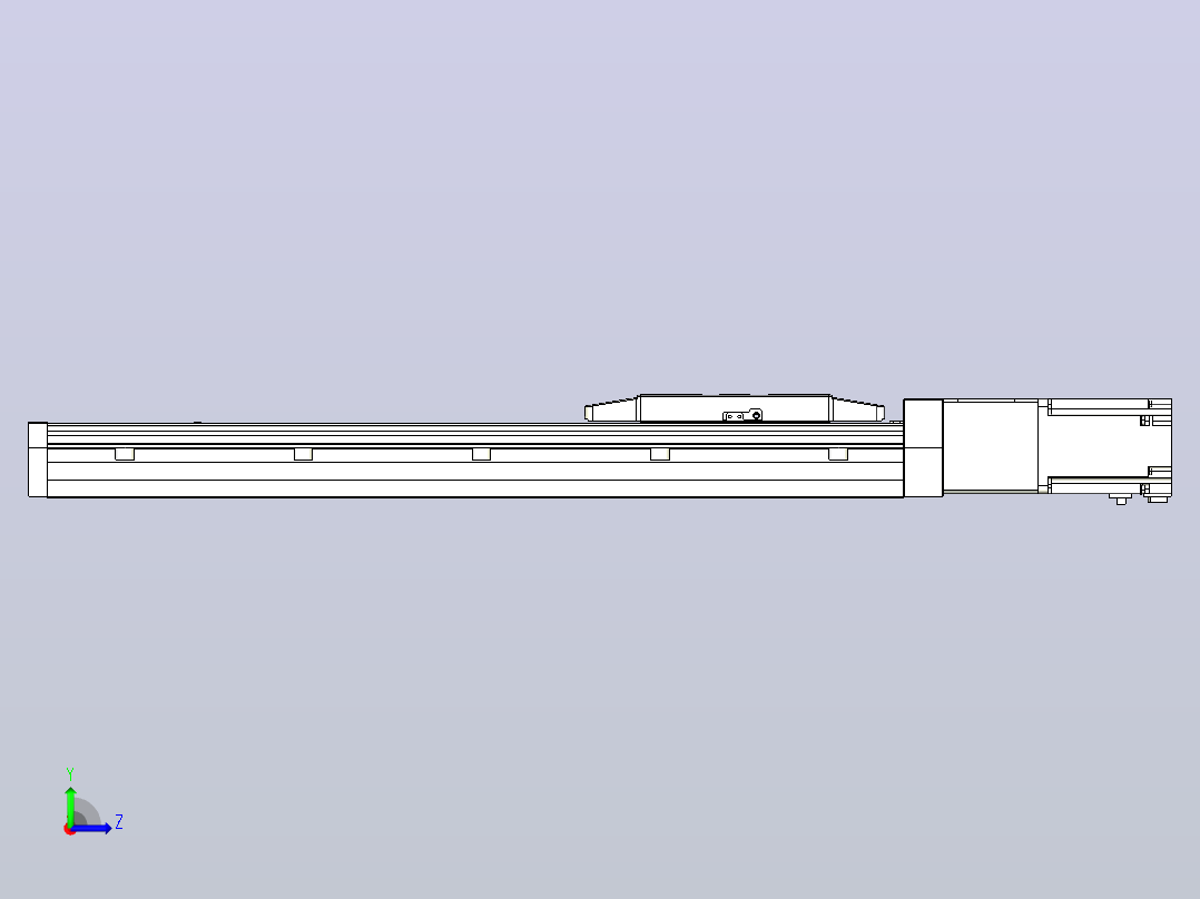 滚珠丝杠直线轴内置导轨TPA-GCR-170-2510C-L450-M-M75-N3左视图