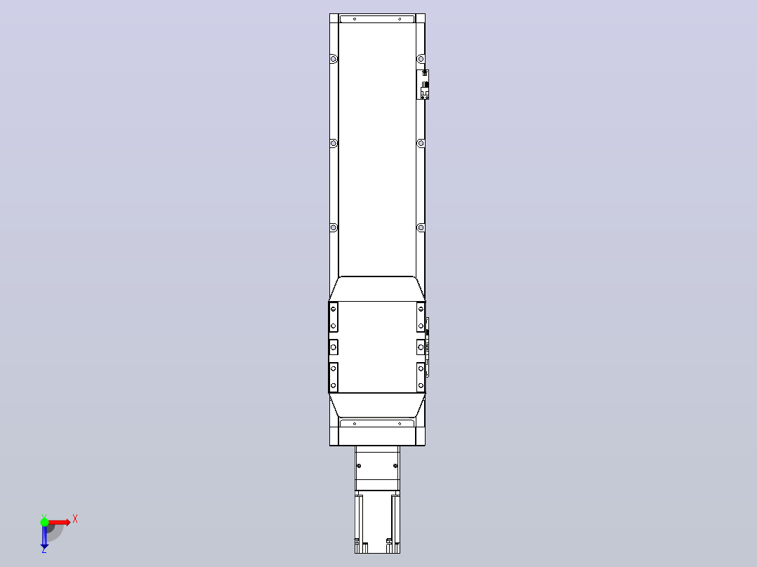 滚珠丝杠直线轴内置导轨TPA-GCR-170-2510C-L450-M-M75-N3俯视图