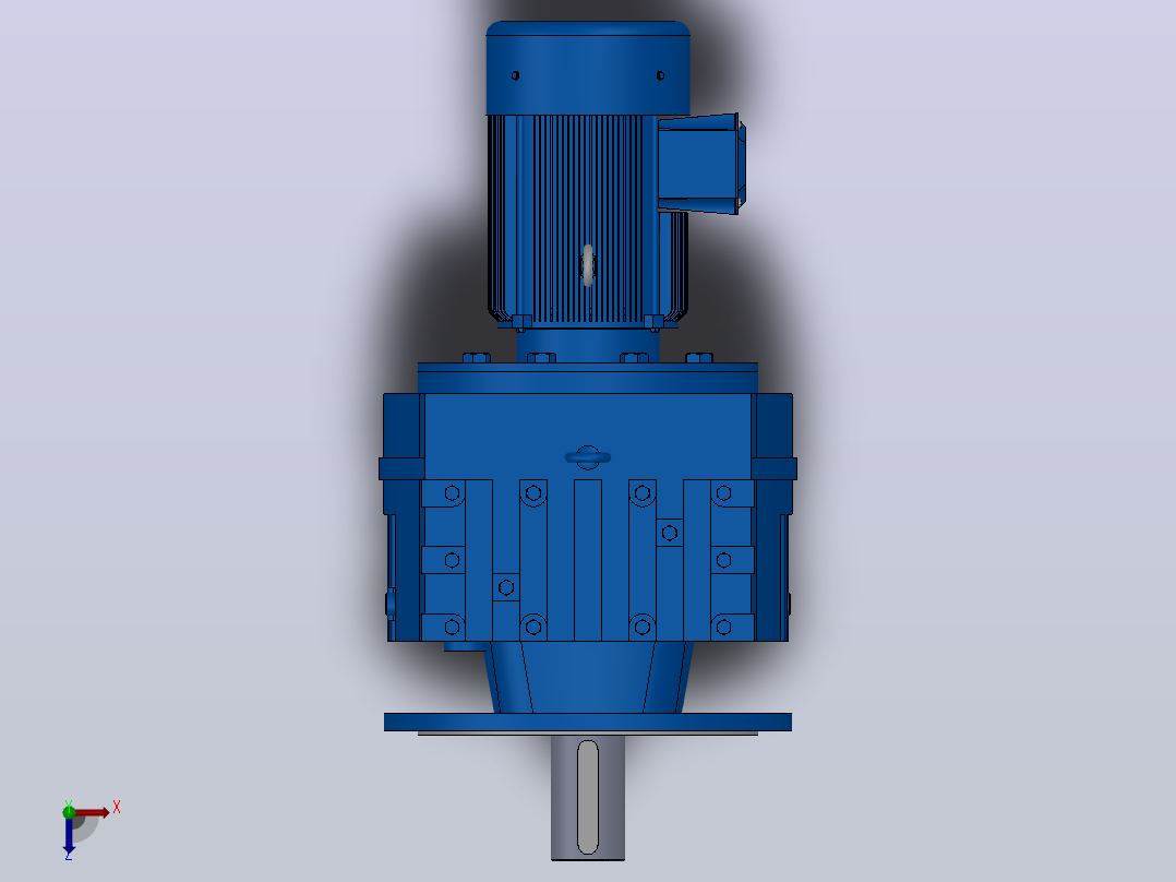 RF167法兰轴伸式安装斜齿轮减速机RF167-Y11-4P-160M-M1-0°-Φ660俯视图