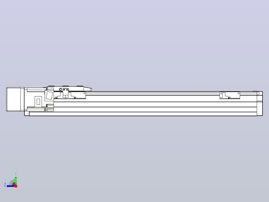 滚珠丝杠直线轴内置导轨TPA-GCR-80-1610C-L400-ML-M40-N3右视图