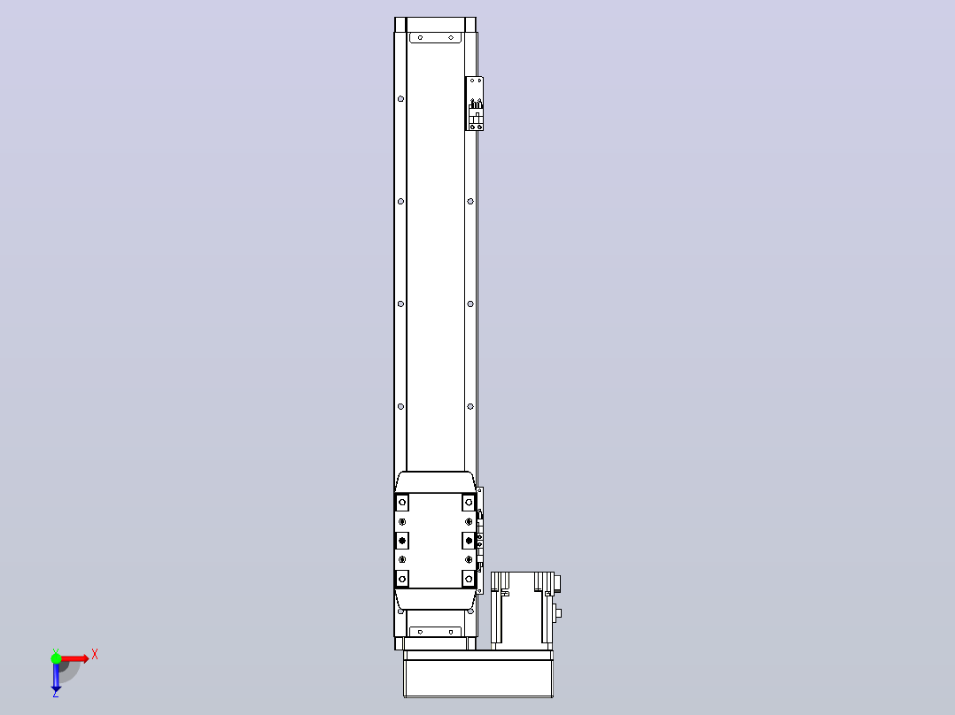 滚珠丝杠直线轴内置导轨TPA-GCR-80-1610C-L400-ML-M40-N3俯视图