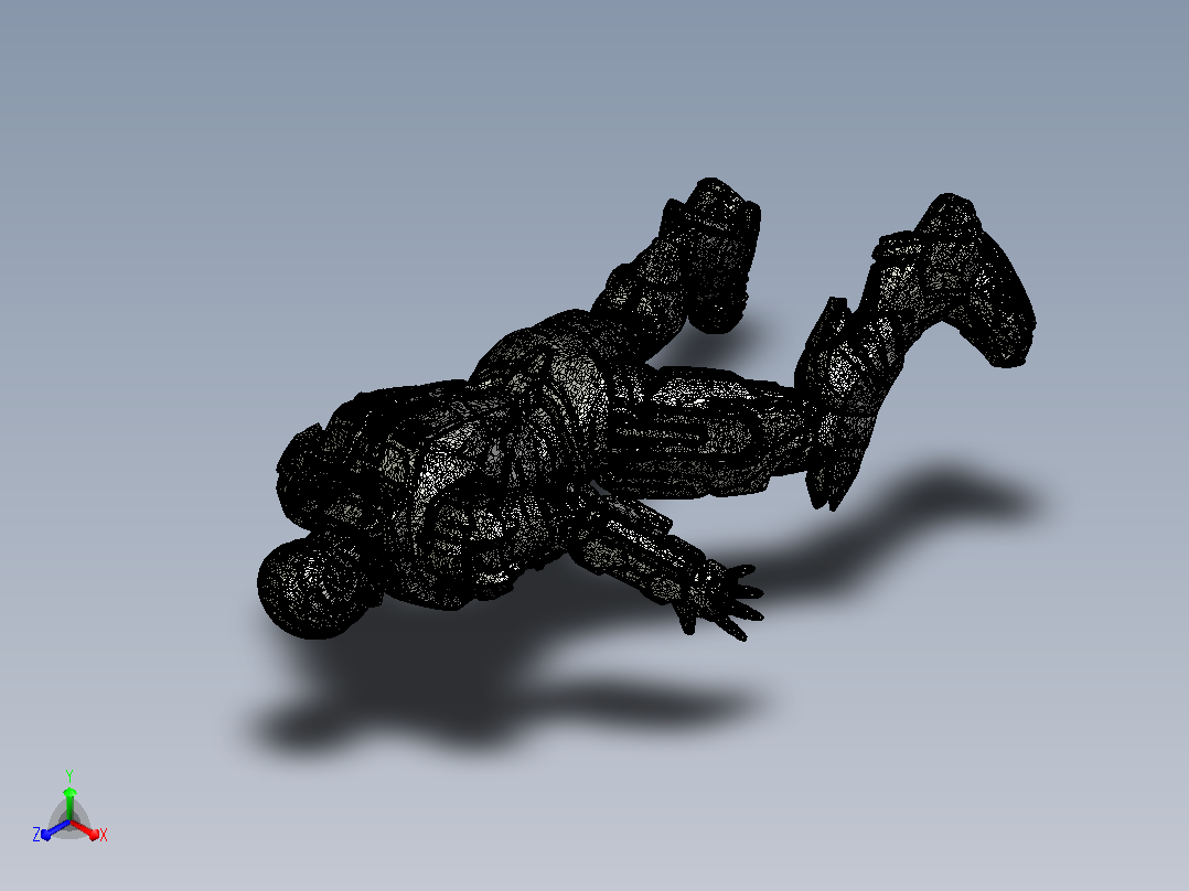 战争机器3D扫描正等轴测图