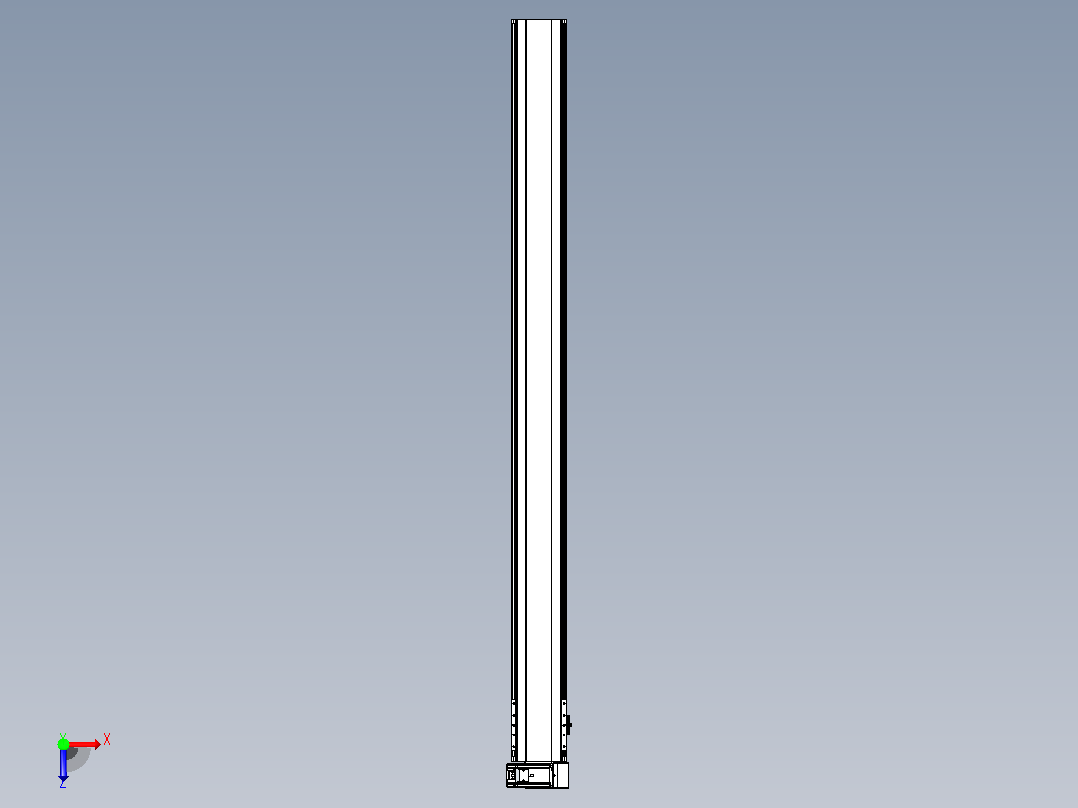 皮带直线轴半封闭可选导轨TPA-HNB-140D-120-L1650-RU-Y-P40-N3俯视图