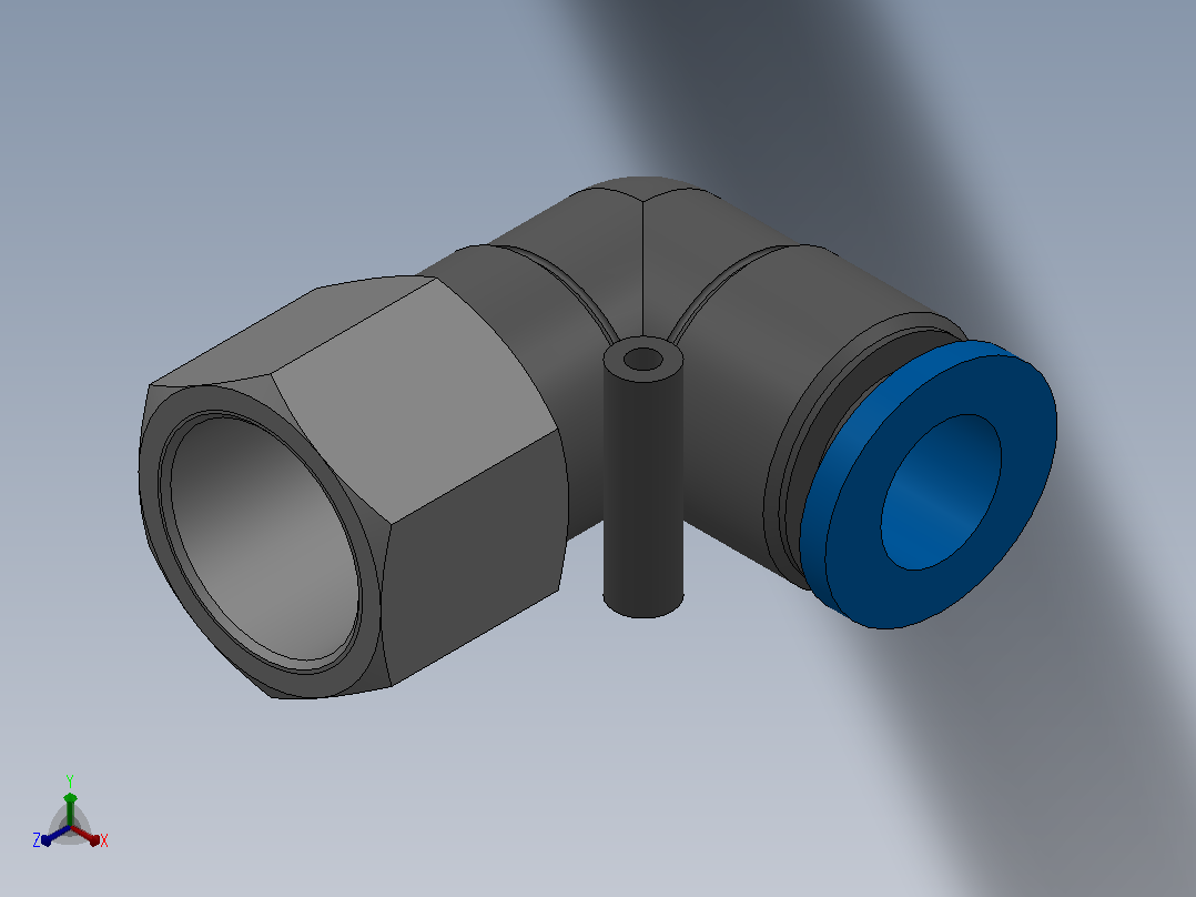 IPLF 内螺纹弯头_IPLF12-04正等轴测图