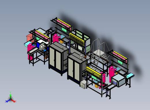 流水生产线三维模型3D模型