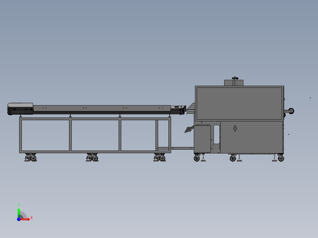 枕式包装流水线前视图