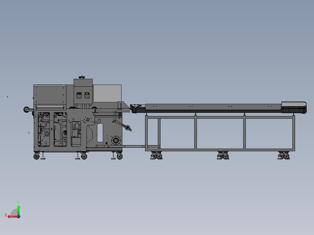 枕式包装流水线后视图