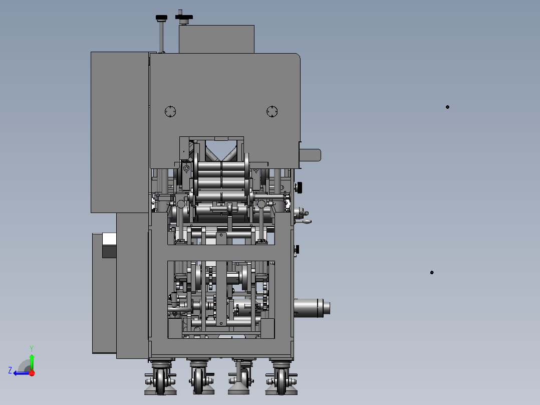 枕式包装流水线右视图